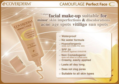 Coverderm Perfect Face Waterproof Makeup 30ML