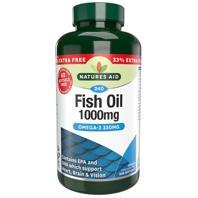 Natures Aid Fish Oil 1000mg Omega-3 330mg Softgels - Image 2